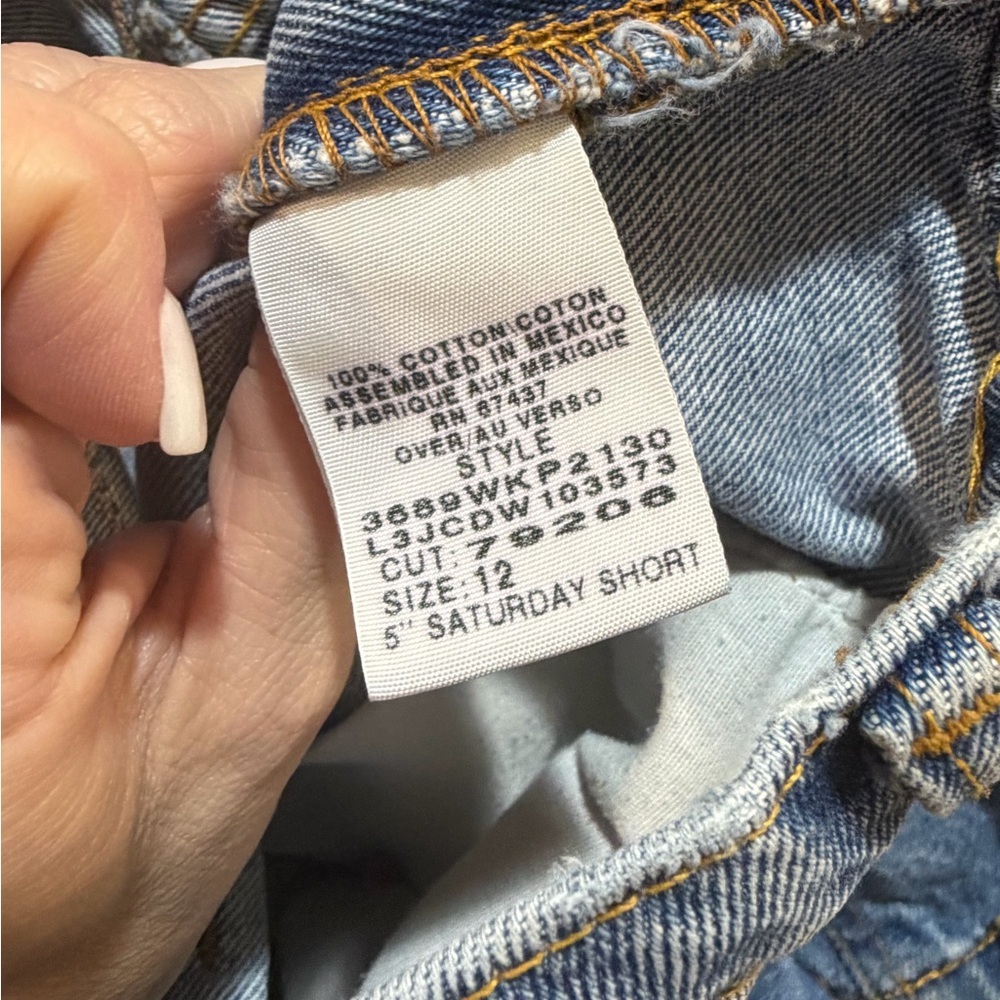 Ralph Lauren RL SPORT Vintage Classic Blue Jean Shorts size 12 EUC 5” Inseam - Picture 8 of 10